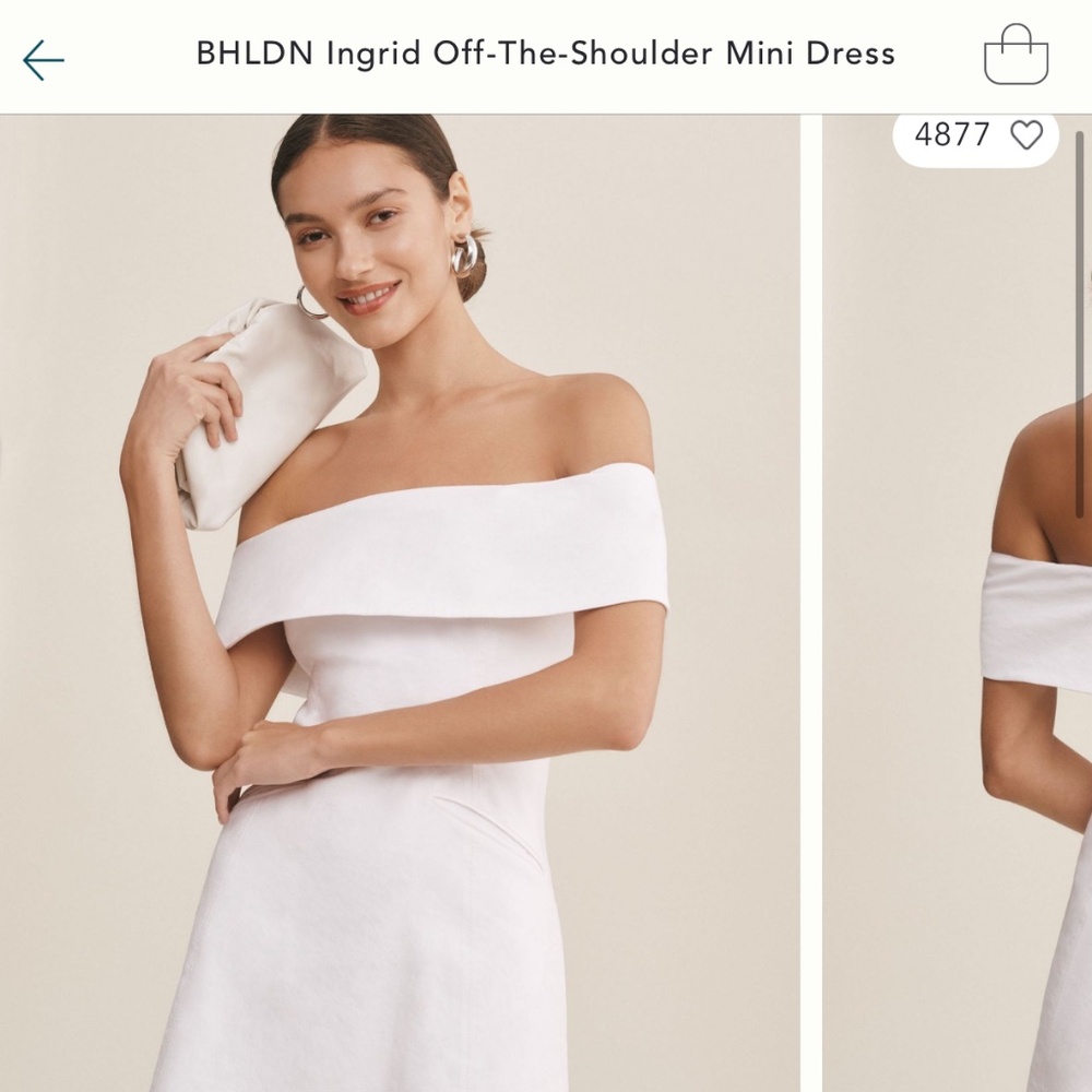 BHLDN Ingrid off the shoulder mini dress